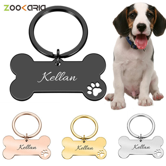 Personalized Collar Pet ID Tag Bone Form