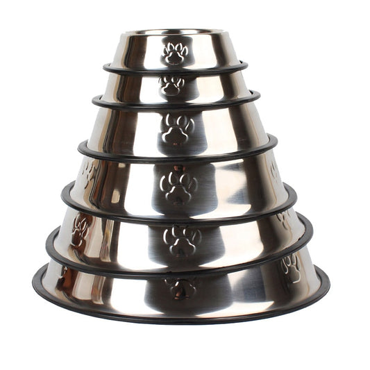 Stainless Steel Dog Food Bowl - PAWSTRIP