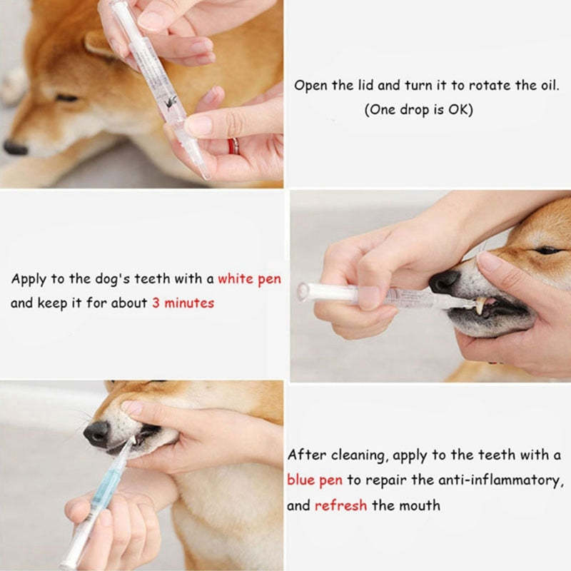 Dog Cat Teeth Cleaning Pen 5 ml - set