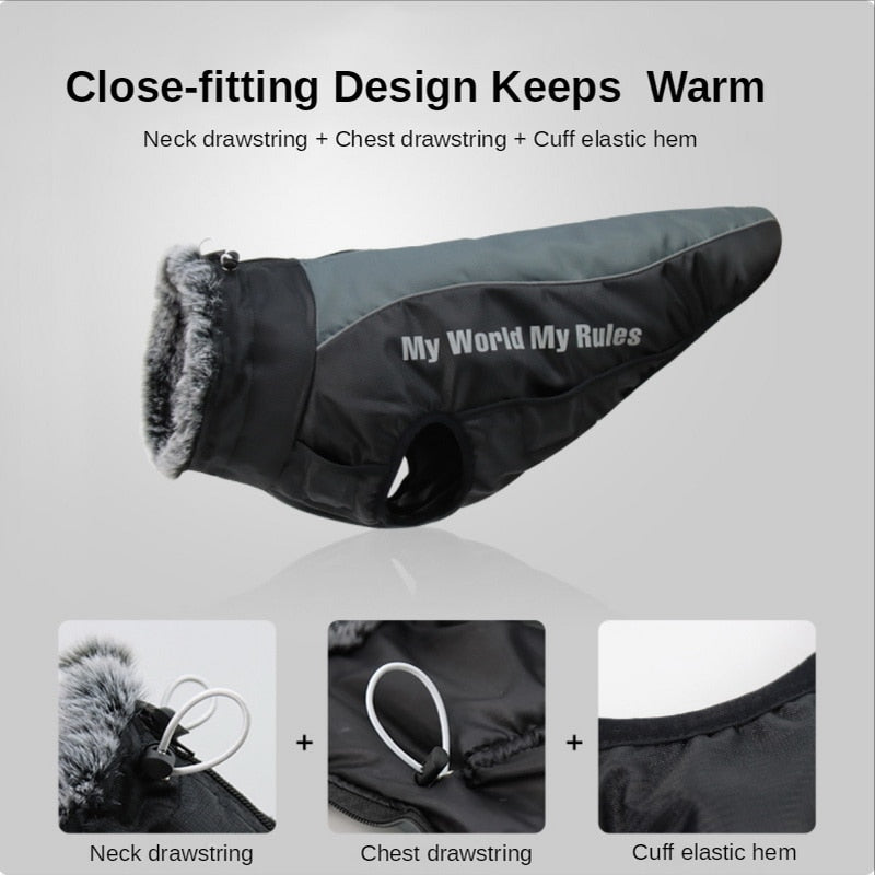 Large Dogs Winter Waterproof Clothes - Duomm