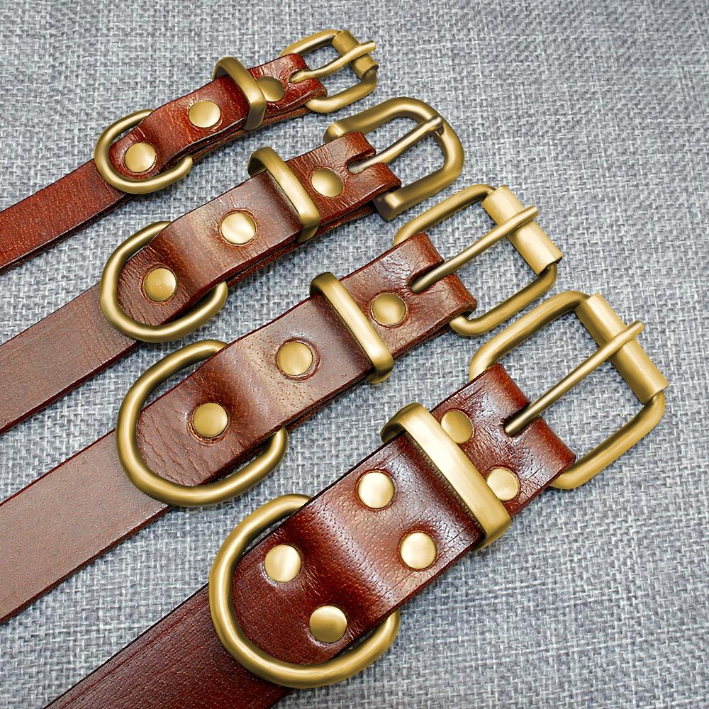 Genuine Leather Collar - Engraving Name