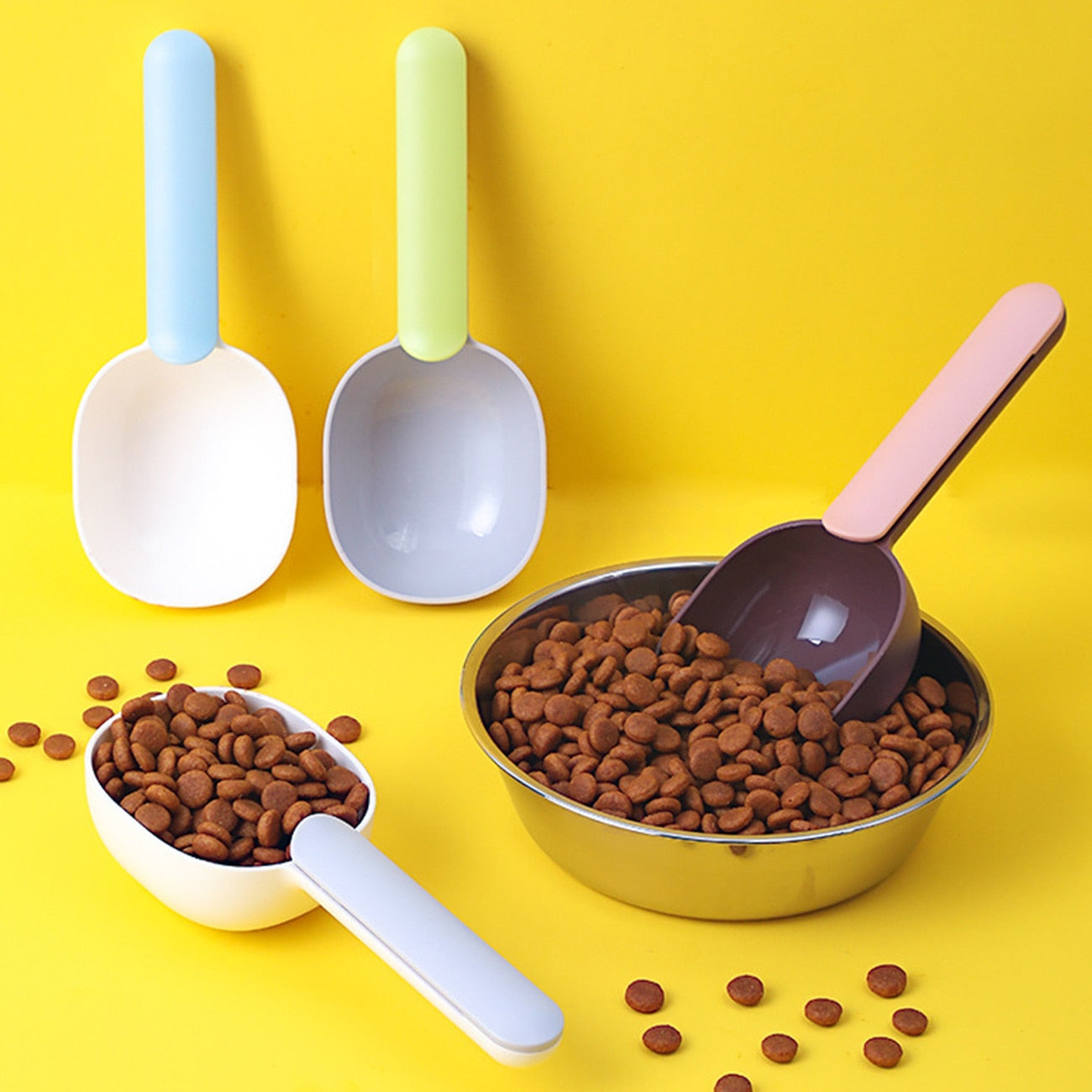 Multifunctional Dog Food Spoon with Sealed Bag Clip