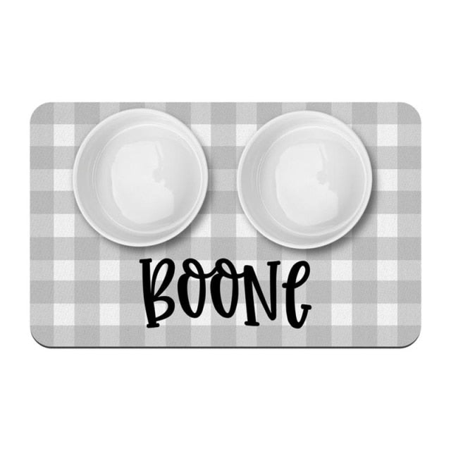 Waterproof Pet Placemat - Personalized Name