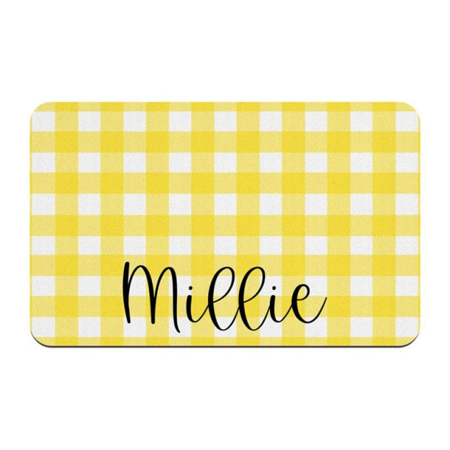 Waterproof Pet Placemat - Personalized Name