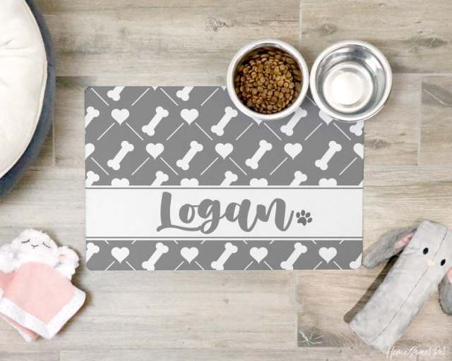 Waterproof Pet Placemat - Personalized Name