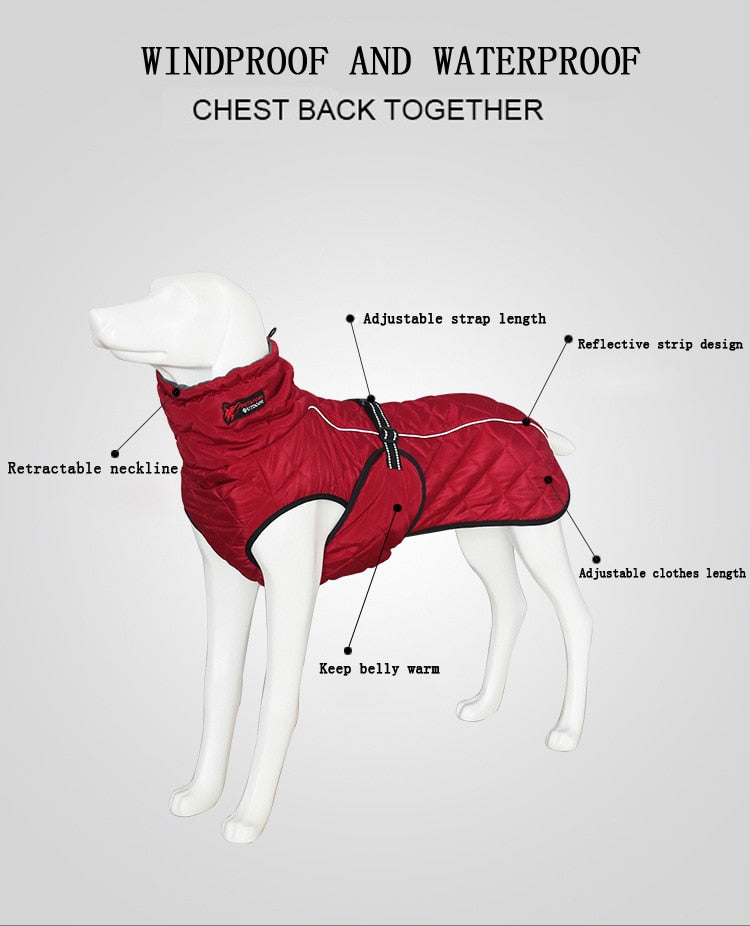 Dog Outdoor Waterproof Winter Jacket
