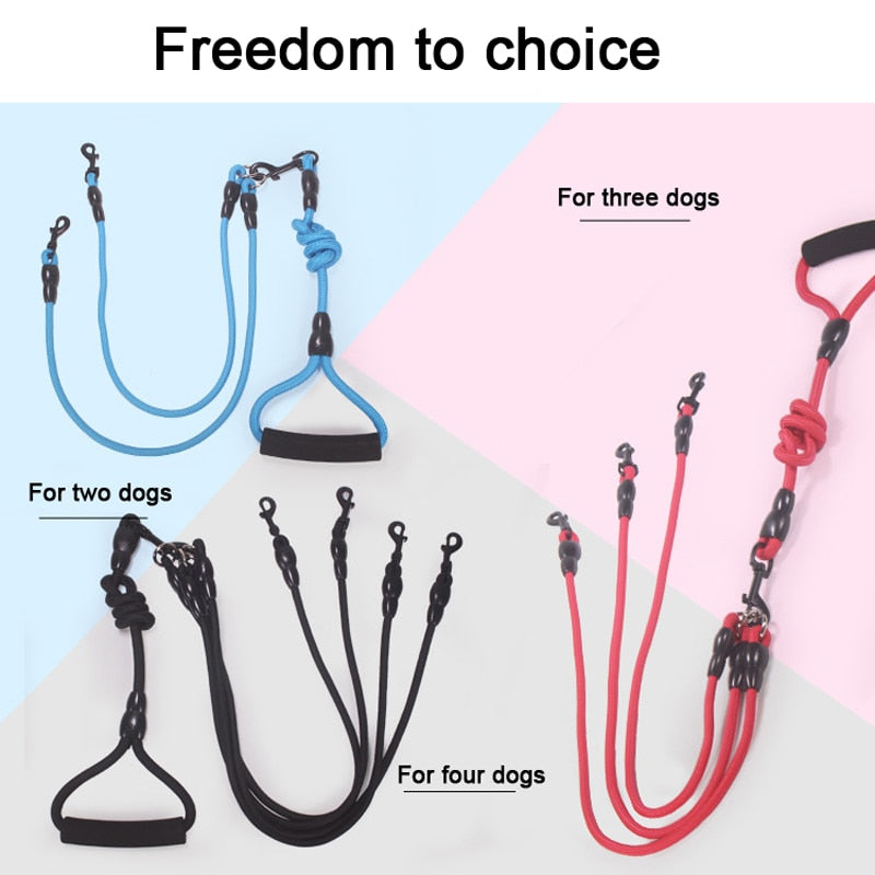 Dog Leash Nylon - 2, 3 or 4 Ropes