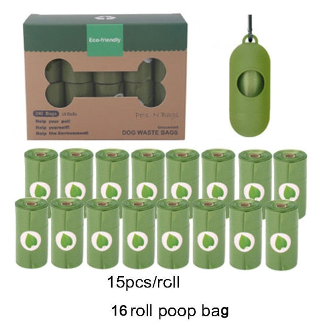 Dog Poop Rolls Bags - Biodegradable Compostable and Eco Friendly